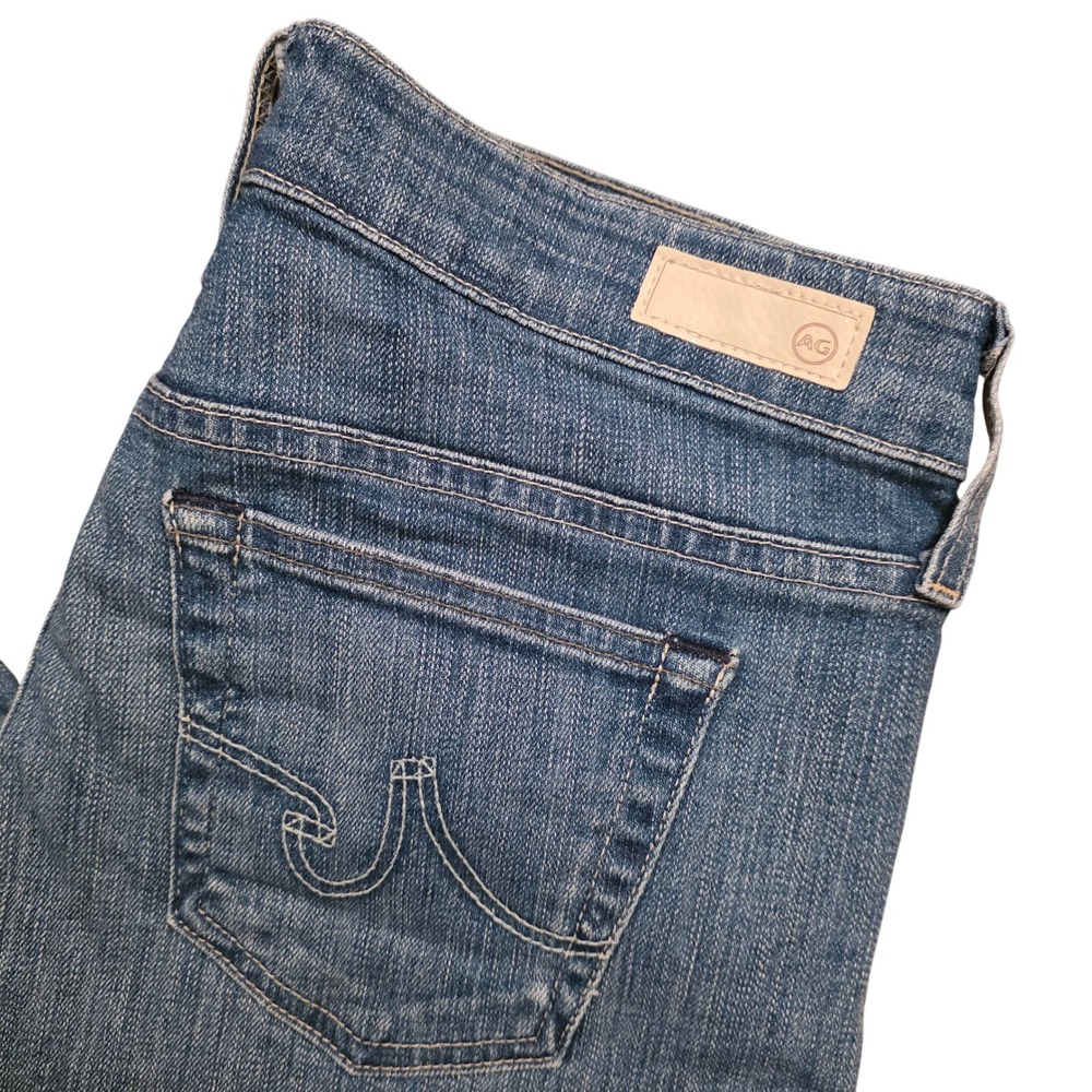 AG Adriano Goldschmied Tomboy Crop Relaxed Straight Jeans Blue‎